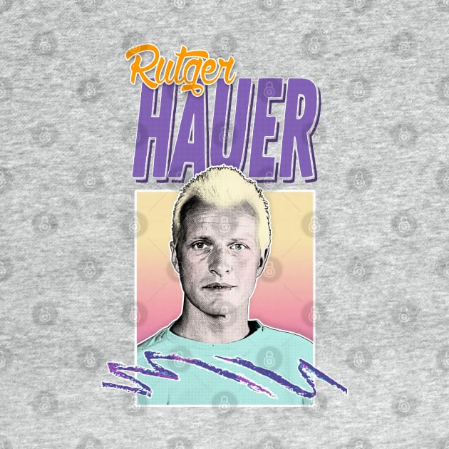 Rutger Hauer 80s Styled Aesthetic Retro Design by DankFutura